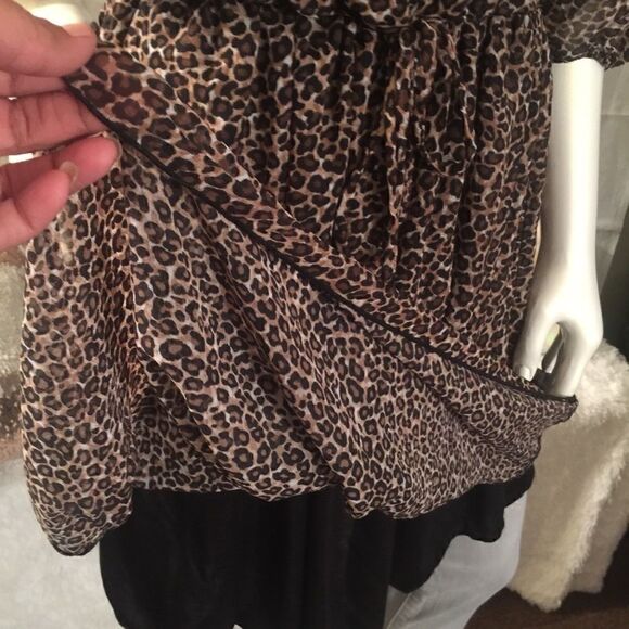 New! Sheer double layered Cheetah print Dress! 💕 - Picture 4 of 7